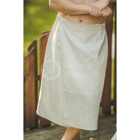Linen men's sauna apron ,,Plain"